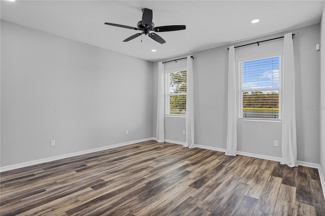 840 Livestock Loop, Saint Cloud, FL 34771 - unfurnished room featuring wood finished floors, recessed lighting, and a ceiling fan