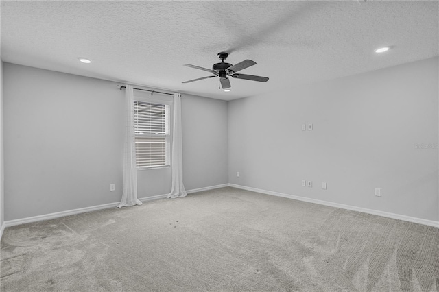 840 Livestock Loop, Saint Cloud, FL 34771 - carpeted spare room featuring ceiling fan, recessed lighting, and a textured ceiling