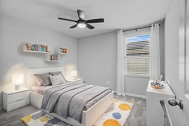 840 Livestock Loop, Saint Cloud, FL 34771 - carpeted bedroom featuring ceiling fan and a textured ceiling