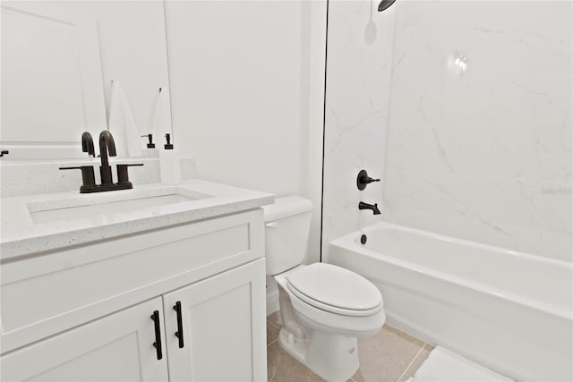709 Marion Oaks Mnr, Ocala, FL 34473 - bathroom with vanity, bathtub / shower combination, and tile patterned flooring