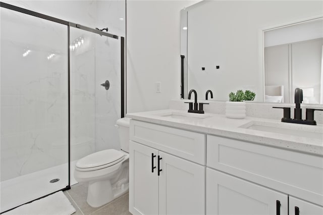 709 Marion Oaks Mnr, Ocala, FL 34473 - bathroom with double vanity and a marble finish shower