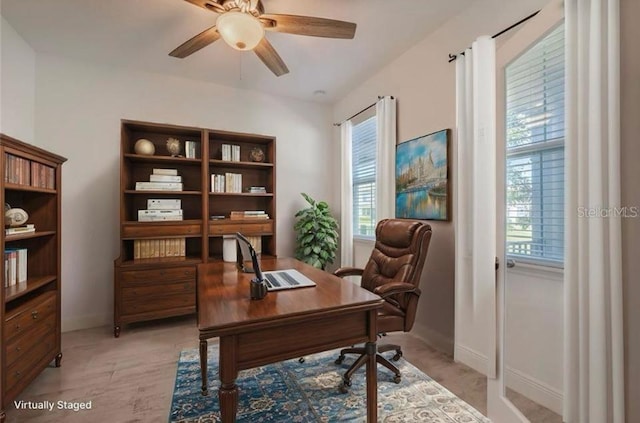 14007 Picard Aly, Winter Garden, FL 34787 - office featuring ceiling fan and plenty of natural light