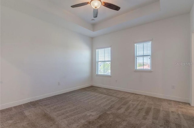 14007 Picard Aly, Winter Garden, FL 34787 - unfurnished room with carpet floors, a ceiling fan, and a tray ceiling