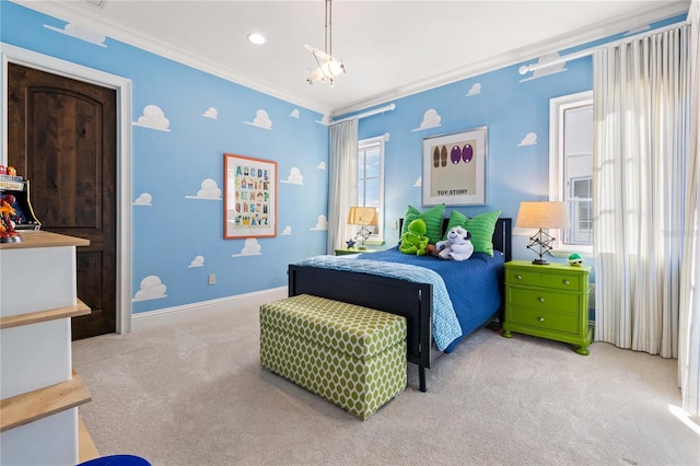 10143 Mattraw Pl, Golden Oak, FL 32836 - bedroom with carpet flooring and ornamental molding