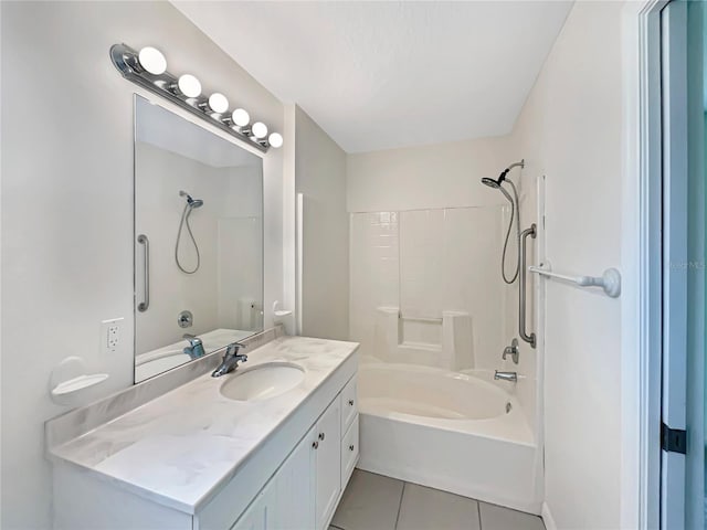 1877 Courtland Blvd, Deltona, FL 32738 - bathroom with tile patterned flooring, vanity, and shower / bath combination