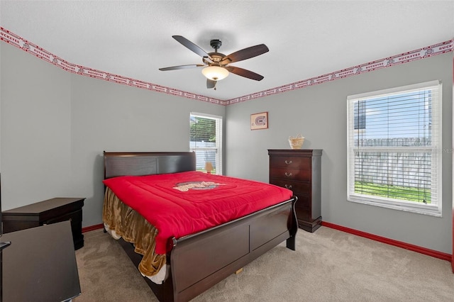5704 Bay Side Dr, Orlando, FL 32819 - bedroom featuring light colored carpet and a ceiling fan