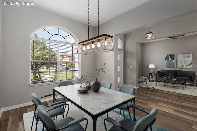 2865 Ashton Ter, Oviedo, FL 32765 - dining area featuring dark wood-style floors and plenty of natural light