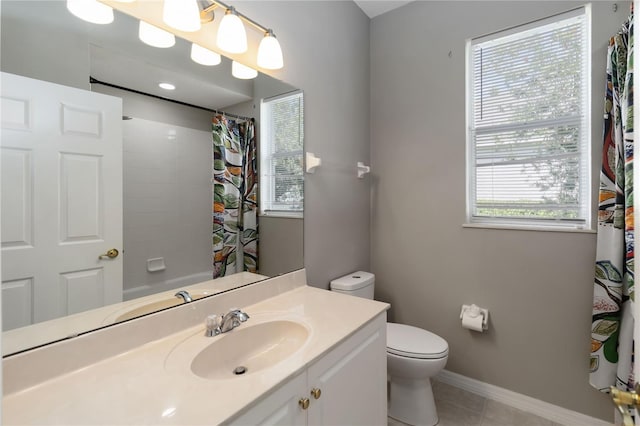 2865 Ashton Ter, Oviedo, FL 32765 - bathroom featuring vanity, a shower with curtain, and tile patterned floors