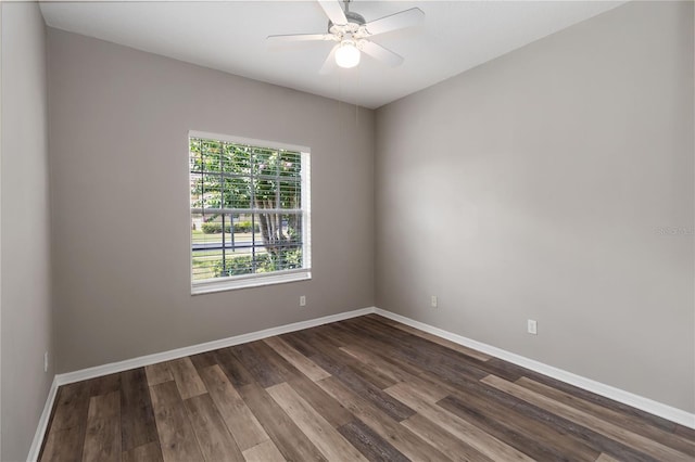 2865 Ashton Ter, Oviedo, FL 32765 - unfurnished room featuring dark wood-style floors and ceiling fan