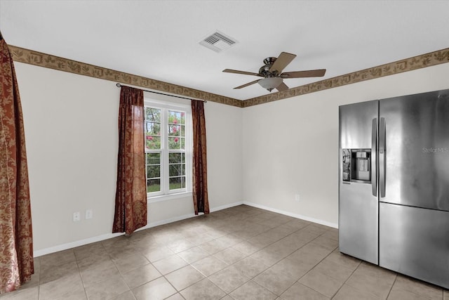 14402 SW 34th Terrace Rd, Ocala, FL 34473 - spare room with ceiling fan and light tile patterned floors