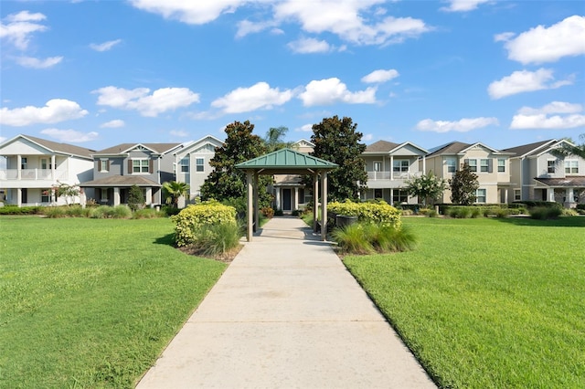 15019 Valverse Aly, Winter Garden, FL 34787 - surrounding community featuring a residential view, a gazebo, and a lawn