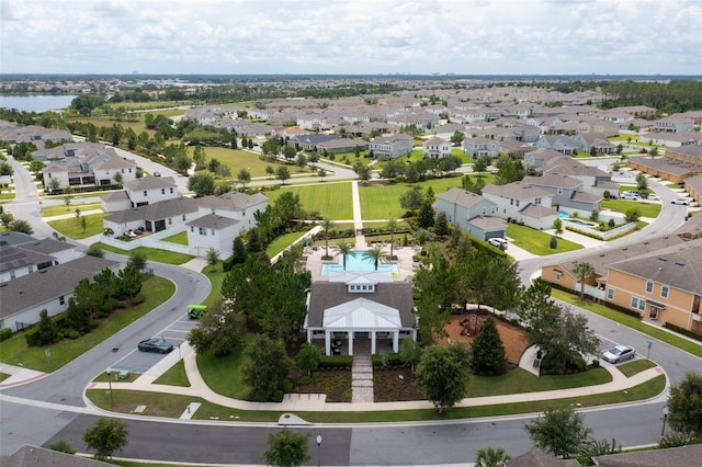 15019 Valverse Aly, Winter Garden, FL 34787 - aerial perspective of suburban area featuring a pool