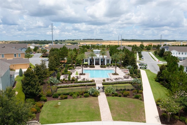 15019 Valverse Aly, Winter Garden, FL 34787 - aerial view of residential area featuring a pool area