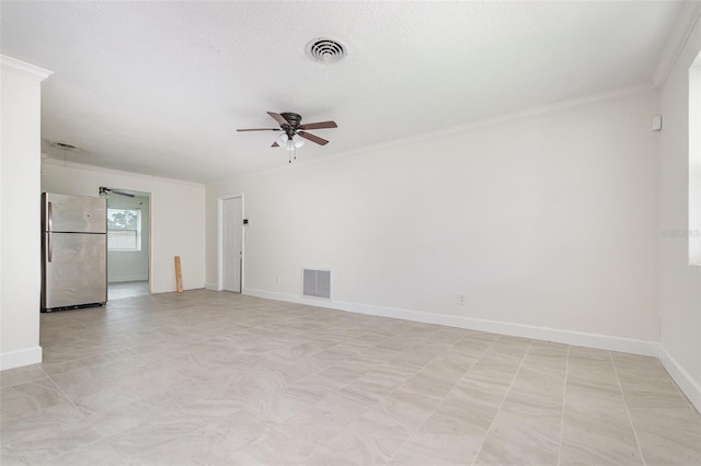 323 Scotland Dr, Daytona Beach, FL 32117 - empty room with crown molding and ceiling fan