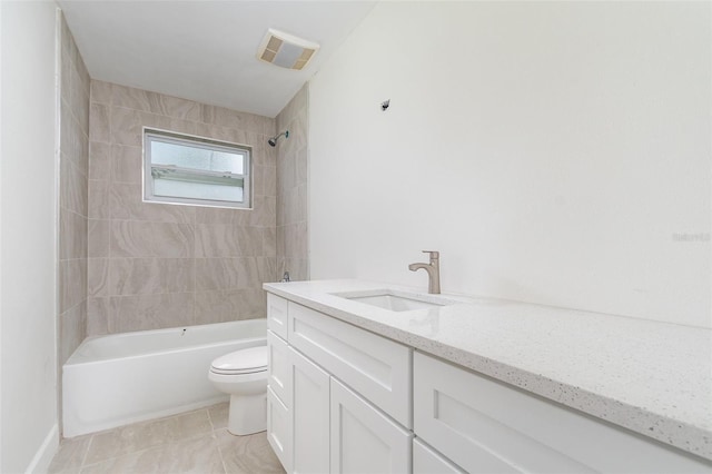 323 Scotland Dr, Daytona Beach, FL 32117 - full bathroom featuring vanity, bathing tub / shower combination, and tile patterned flooring