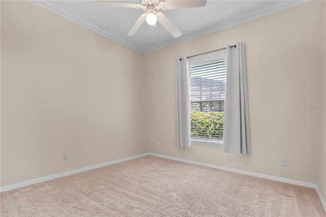875 Bentley Green Cir, Winter Springs, FL 32708 - carpeted empty room with plenty of natural light, ornamental molding, and a ceiling fan
