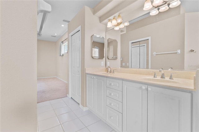 875 Bentley Green Cir, Winter Springs, FL 32708 - bathroom with tile patterned flooring and double vanity