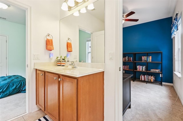 12884 Calderdale Ave, Windermere, FL 34786 - full bath with a ceiling fan and vanity