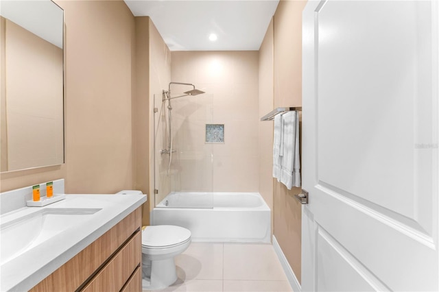 7478 Brooklyn Dr, Kissimmee, FL 34747 - full bathroom featuring vanity, tile patterned flooring, and shower / bath combination