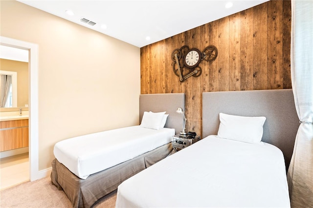 7478 Brooklyn Dr, Kissimmee, FL 34747 - bedroom with wooden walls, carpet floors, and recessed lighting