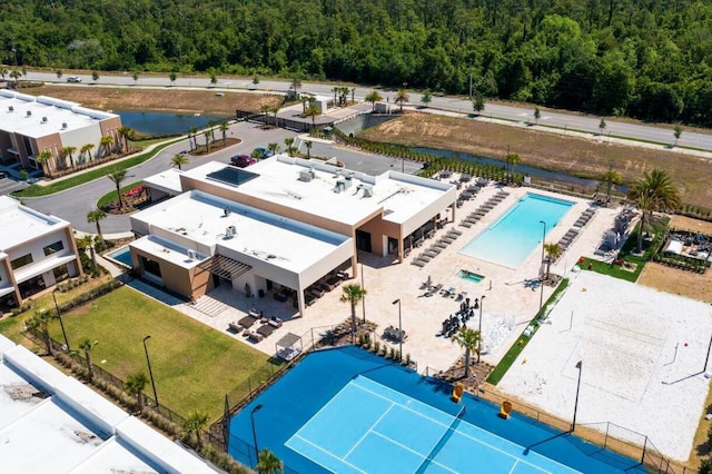 7478 Brooklyn Dr, Kissimmee, FL 34747 - bird's eye view of a pool and a forest