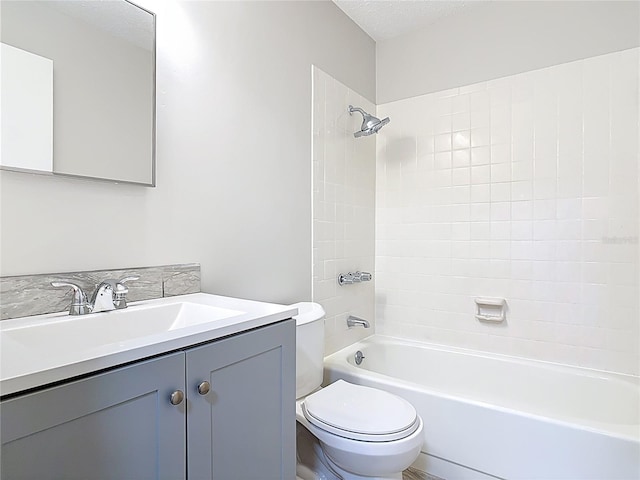 809 Sugar House Blvd, Port Orange, FL 32129 - bathroom with vanity,  shower combination, and a textured ceiling