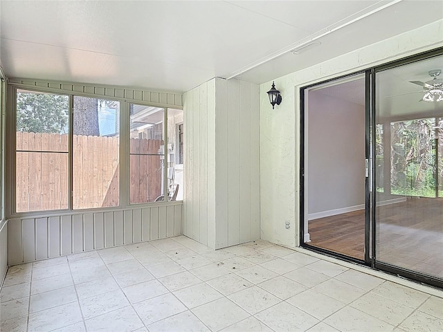 809 Sugar House Blvd, Port Orange, FL 32129 - unfurnished sunroom with ceiling fan