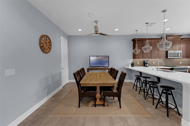 8968 Hildreth Ave, Orlando, FL 32832 - dining area featuring recessed lighting and ceiling fan