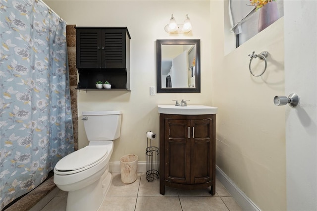1105 Arrowsmith Ave, Orlando, FL 32809 - bathroom featuring vanity, tile patterned floors, and curtained shower