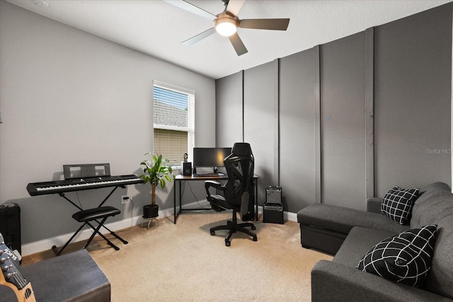 31924 Geoff, Sorrento, FL 32776 - office with carpet flooring and a ceiling fan