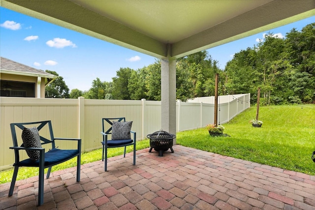 31924 Geoff, Sorrento, FL 32776 - view of patio featuring a fire pit