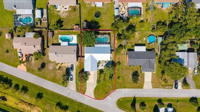 2356 Date Palm Dr, Edgewater, FL 32141 - aerial view of property and surrounding area with property parcel outlined