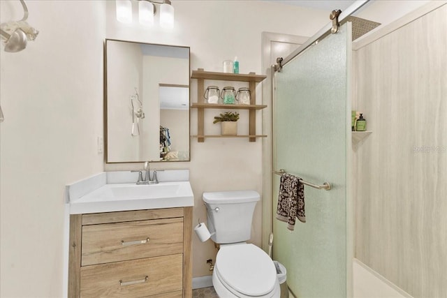 2356 Date Palm Dr, Edgewater, FL 32141 - bathroom with a shower stall and vanity