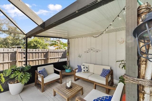 2356 Date Palm Dr, Edgewater, FL 32141 - view of patio / terrace with an outdoor hangout area