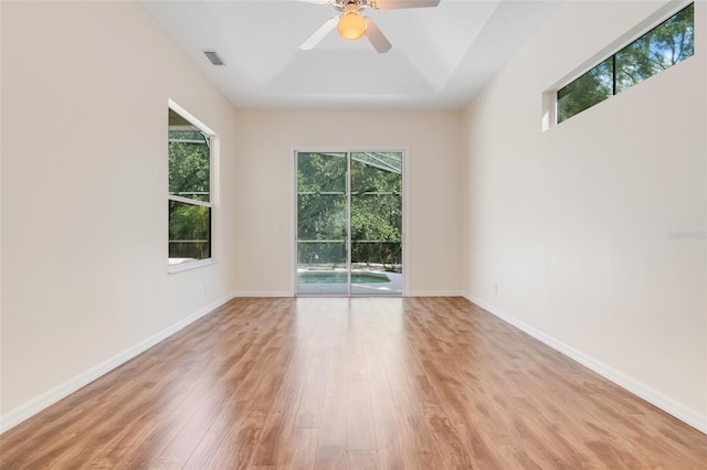 20542 Queen Alexandra Dr, Leesburg, FL 34748 - empty room featuring light wood-style floors and ceiling fan