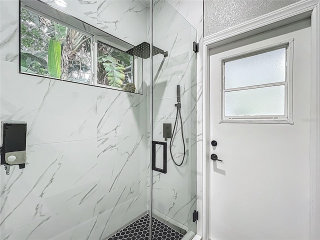 704 Forest View Ct, Winter Springs, FL 32708 - full bathroom with a marble finish shower and plenty of natural light