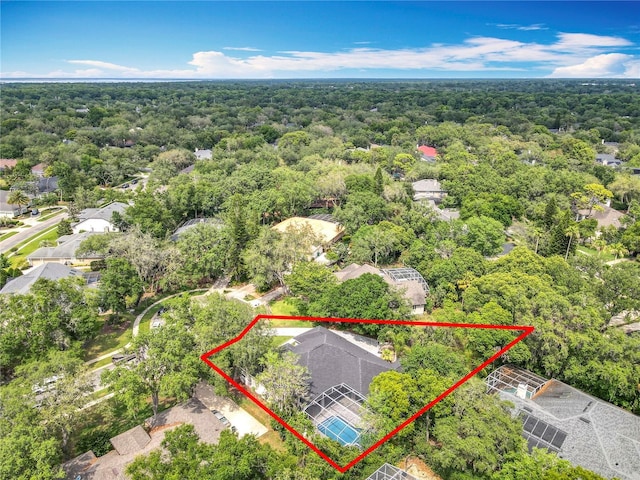 704 Forest View Ct, Winter Springs, FL 32708 - view of property location with a heavily wooded area and property parcel outlined