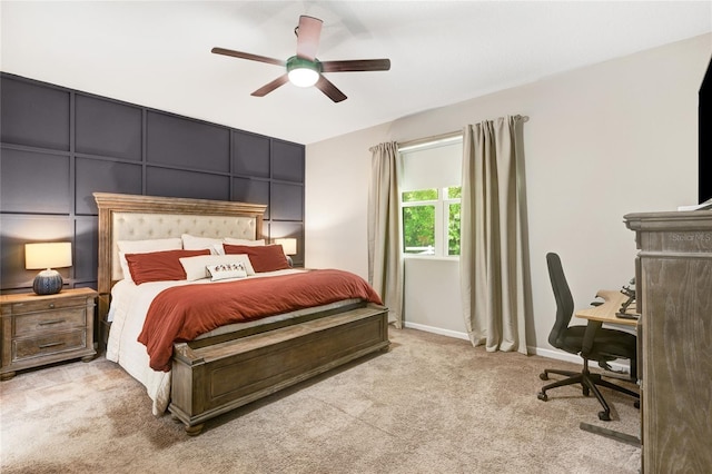 2491 Wadeview Loop, Saint Cloud, FL 34769 - carpeted bedroom featuring a desk and a ceiling fan