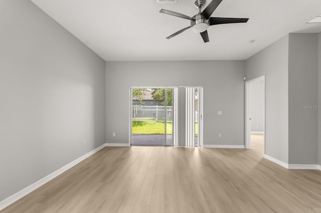 13658 Hidden Forest Cir, Orlando, FL 32828 - spare room with light wood-style floors and a ceiling fan