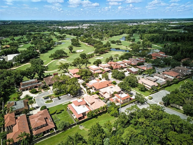 1769 Turnberry Ter, Orlando, FL 32804 - aerial view of property and surrounding area with a large body of water, a local golf course, and nearby suburban area