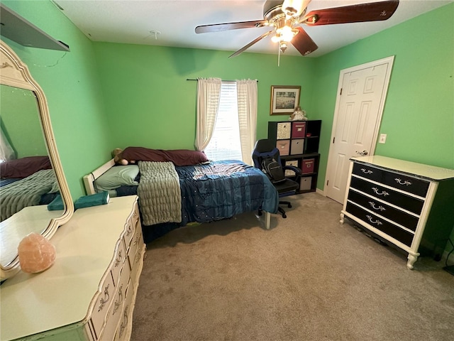 1140 Odoniel Loop S, Lakeland, FL 33809 - bedroom featuring light carpet and a ceiling fan