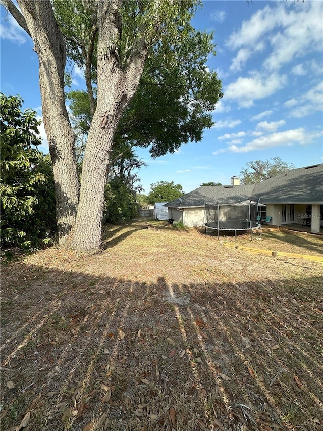 1140 Odoniel Loop S, Lakeland, FL 33809 - view of grassy yard with a trampoline