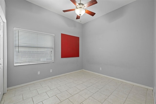28707 Raleigh Pl, Wesley Chapel, FL 33545 - empty room with ceiling fan and tile patterned flooring
