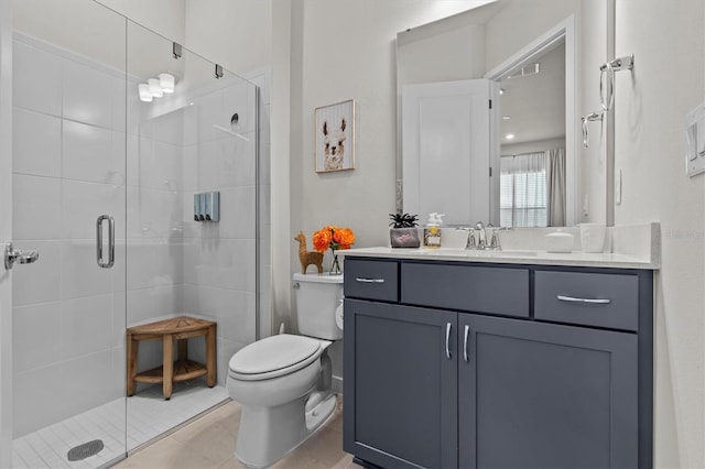 3179 Sailing Pier Ave, Winter Garden, FL 34787 - bathroom featuring vanity, a shower stall, and tile patterned floors
