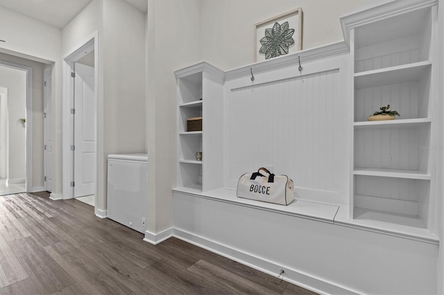 3179 Sailing Pier Ave, Winter Garden, FL 34787 - mudroom featuring dark wood-style flooring and baseboards