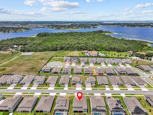 3179 Sailing Pier Ave, Winter Garden, FL 34787 - aerial perspective of suburban area featuring a nearby body of water