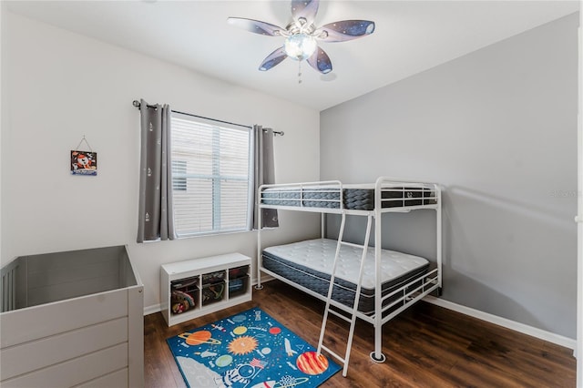 2173 Caledonian St, Clermont, FL 34711 - bedroom with wood finished floors and a ceiling fan