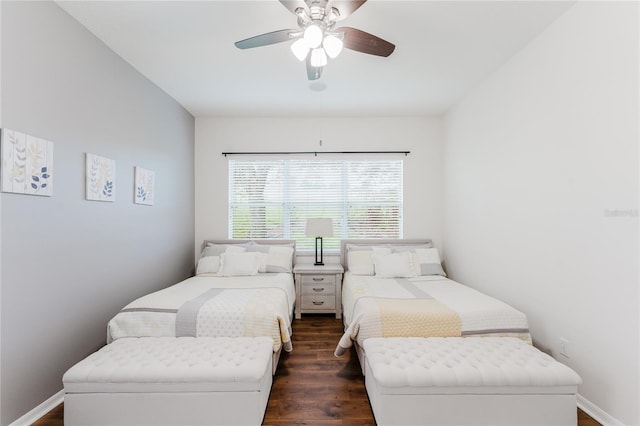2173 Caledonian St, Clermont, FL 34711 - bedroom featuring dark wood-style flooring and a ceiling fan