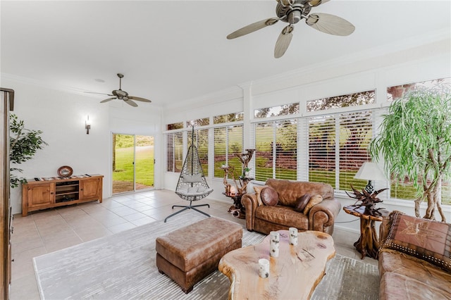 2173 Caledonian St, Clermont, FL 34711 - sunroom / solarium with tile patterned flooring and ornamental molding