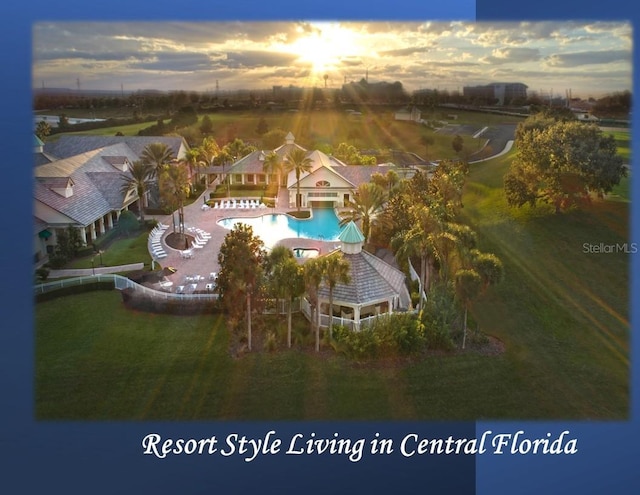 2173 Caledonian St, Clermont, FL 34711 - bird's eye view of a pool area